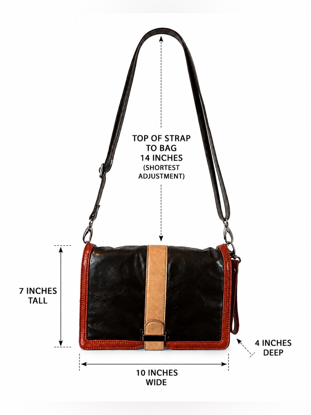 Melanie Lyne Colorblock Crossbody Shoulder Bag - Picture 3 of 10